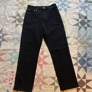 Madewell Curvy 90s Straight Black Denim Jeans 28